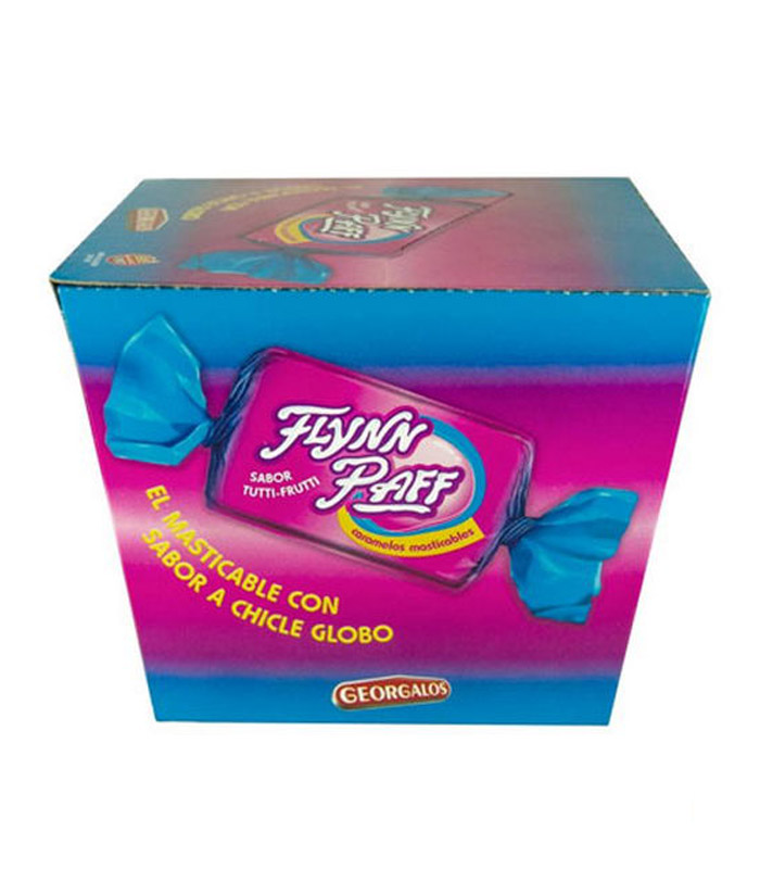 Caja de golosinas masticables marca Flynn Paff de 70 unidades