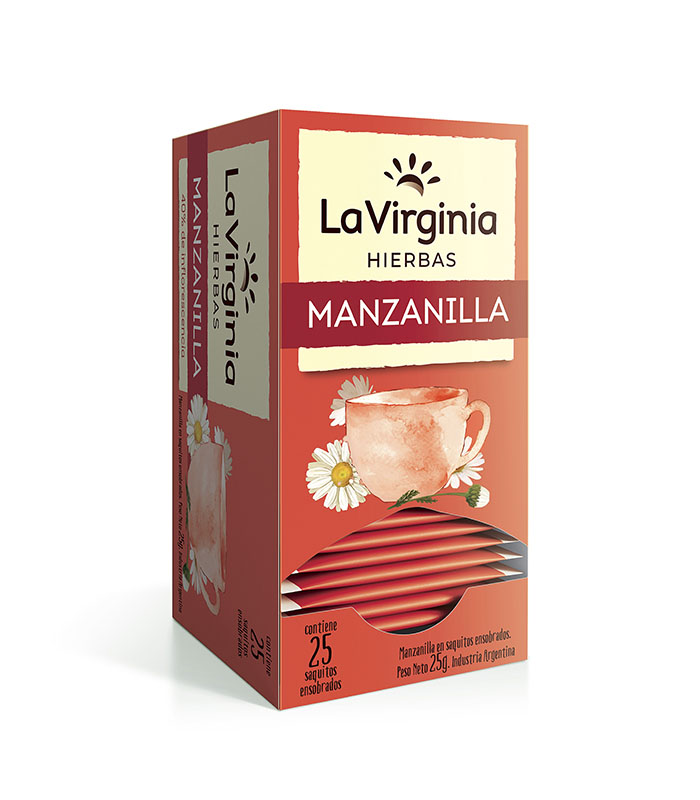 Producto argentino Té de Manzanilla La Virginia 25 saquitos
